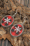 LC013335-3, Red Christmas Earrings for Women Snowflake Christmas Gift