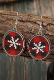 LC013335-3, Red Christmas Earrings for Women Snowflake Christmas Gift
