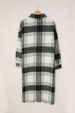 LC8511483-2-S, LC8511483-2-M, LC8511483-2-L, LC8511483-2-XL, LC8511483-2-2XL, Black Women's Casual Shacket Jacket Pocketed Plaid Overcoat