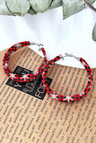 LC013384-3, Red Christmas Xmas Earrings Holiday Earrings Party Decorations