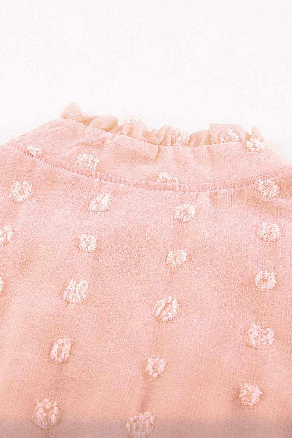 Pink Womens Sleeveless Split Neck Pom Pom Flowy Mini Dress LC225086-10