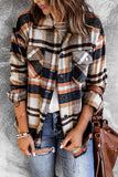 LC255462-5-S, LC255462-5-M, LC255462-5-L, LC255462-5-XL, LC255462-5-2XL, Blue Geometric Plaid Print Pocketed Shirt