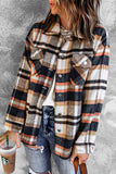 LC255462-5-S, LC255462-5-M, LC255462-5-L, LC255462-5-XL, LC255462-5-2XL, Blue Geometric Plaid Print Pocketed Shirt