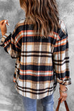 LC255462-5-S, LC255462-5-M, LC255462-5-L, LC255462-5-XL, LC255462-5-2XL, Blue Geometric Plaid Print Pocketed Shirt