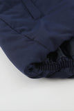 LC856045-5-S, LC856045-5-M, LC856045-5-L, LC856045-5-XL, LC856045-5-2XL, Blue Winter Coats for Women Outdoor Zipper Hooded Coat Outwear with Pockets