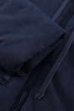 LC856045-5-S, LC856045-5-M, LC856045-5-L, LC856045-5-XL, LC856045-5-2XL, Blue Winter Coats for Women Outdoor Zipper Hooded Coat Outwear with Pockets