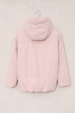 LC856045-10-S, LC856045-10-M, LC856045-10-L, LC856045-10-XL, LC856045-10-2XL, Pink Winter Coats for Women Outdoor Zipper Hooded Coat Outwear with Pockets