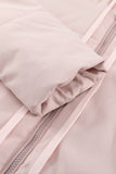LC856045-10-S, LC856045-10-M, LC856045-10-L, LC856045-10-XL, LC856045-10-2XL, Pink Winter Coats for Women Outdoor Zipper Hooded Coat Outwear with Pockets