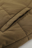 LC856045-17-S, LC856045-17-M, LC856045-17-L, LC856045-17-XL, LC856045-17-2XL, Brown Winter Coats for Women Outdoor Zipper Hooded Coat Outwear with Pockets