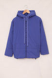 LC856045-4-S, LC856045-4-M, LC856045-4-L, LC856045-4-XL, LC856045-4-2XL, Sky Blue Winter Coats for Women Outdoor Zipper Hooded Coat Outwear with Pockets