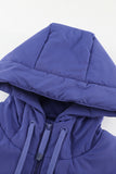 LC856045-4-S, LC856045-4-M, LC856045-4-L, LC856045-4-XL, LC856045-4-2XL, Sky Blue Winter Coats for Women Outdoor Zipper Hooded Coat Outwear with Pockets