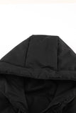 LC856045-2-S, LC856045-2-M, LC856045-2-L, LC856045-2-XL, LC856045-2-2XL, Black Winter Coats for Women Outdoor Zipper Hooded Coat Outwear with Pockets