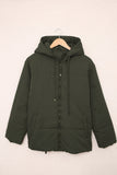 LC856045-9-S, LC856045-9-M, LC856045-9-L, LC856045-9-XL, LC856045-9-2XL, Green Winter Coats for Women Outdoor Zipper Hooded Coat Outwear with Pockets
