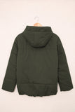 LC856045-9-S, LC856045-9-M, LC856045-9-L, LC856045-9-XL, LC856045-9-2XL, Green Winter Coats for Women Outdoor Zipper Hooded Coat Outwear with Pockets