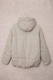 LC856045-15-S, LC856045-15-M, LC856045-15-L, LC856045-15-XL, LC856045-15-2XL, Beige Winter Coats for Women Outdoor Zipper Hooded Coat Outwear with Pockets