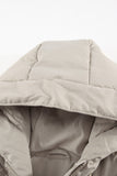 LC856045-15-S, LC856045-15-M, LC856045-15-L, LC856045-15-XL, LC856045-15-2XL, Beige Winter Coats for Women Outdoor Zipper Hooded Coat Outwear with Pockets