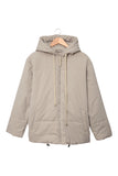 LC856045-15-S, LC856045-15-M, LC856045-15-L, LC856045-15-XL, LC856045-15-2XL, Beige Winter Coats for Women Outdoor Zipper Hooded Coat Outwear with Pockets