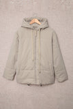 LC856045-15-S, LC856045-15-M, LC856045-15-L, LC856045-15-XL, LC856045-15-2XL, Beige Winter Coats for Women Outdoor Zipper Hooded Coat Outwear with Pockets
