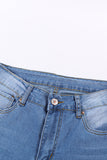 LC781877-4-S, LC781877-4-M, LC781877-4-L, LC781877-4-XL, LC781877-4-2XL, Sky Blue Womens Skinny Jeans High Waist Ankle Length Denim Pants