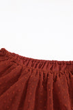Red Ruffle White Off the Shoulder Dress Swiss Dot Maxi Dress LC614462-3