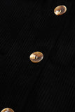 LC8511383-2-S, LC8511383-2-M, LC8511383-2-L, LC8511383-2-XL, LC8511383-2-2XL, Black Womens Boyfriend Shirt Ribbed Shacket Loose Fit Long Sleeve Tops