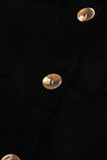 LC8511383-2-S, LC8511383-2-M, LC8511383-2-L, LC8511383-2-XL, LC8511383-2-2XL, Black Womens Boyfriend Shirt Ribbed Shacket Loose Fit Long Sleeve Tops