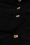 LC8511383-2-S, LC8511383-2-M, LC8511383-2-L, LC8511383-2-XL, LC8511383-2-2XL, Black Womens Boyfriend Shirt Ribbed Shacket Loose Fit Long Sleeve Tops