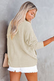 LC8511383-18-S, LC8511383-18-M, LC8511383-18-L, LC8511383-18-XL, LC8511383-18-2XL, Apricot Womens Boyfriend Shirt Ribbed Shacket Loose Fit Long Sleeve Tops