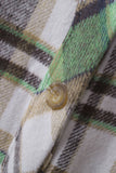 LC8511648-9-S, LC8511648-9-M, LC8511648-9-L, LC8511648-9-XL, LC8511648-9-2XL, Green Womens Casual Plaid Shacket Jacket Coat Winter Loose Oversize Shirts