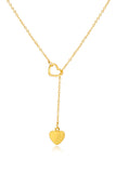 LC013605-12, Gold Valentines Day Heart Shape Hollow Lariat Necklace Y Shaped Necklace Jewelry