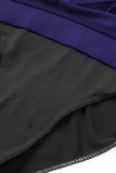 LC410793-5XXXL, LC410793-5XXL, LC410793-5XL, LC410793-5L, LC410793-5M, LC410793-5S, LC410793-5-4X, LC410793-5-5X, Blue Women's Knee Length Capris Pants High Waisted Boardshort Swim Bottom 