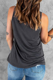 LC256898-11-S, LC256898-11-M, LC256898-11-L, LC256898-11-XL, LC256898-11-2XL, Gray CHILL Graphic Tank Tops for Womens Summer Sleeveless Vest T Shirt
