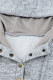 Green Womens Splicing Kangaroo Pocket Buttoned Plaid Hoodie LC2539575-9