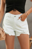 Womens Casual Jeans Distressed Frayed Denim Shorts