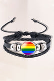 BH01726-22, Multicolor Pride Bracelet LGBTQ Accessories Heart Rainbow Bracelets for Men Women