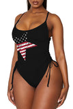 Maillots de bain une pièce froncés monokini coupe haute pour femmes