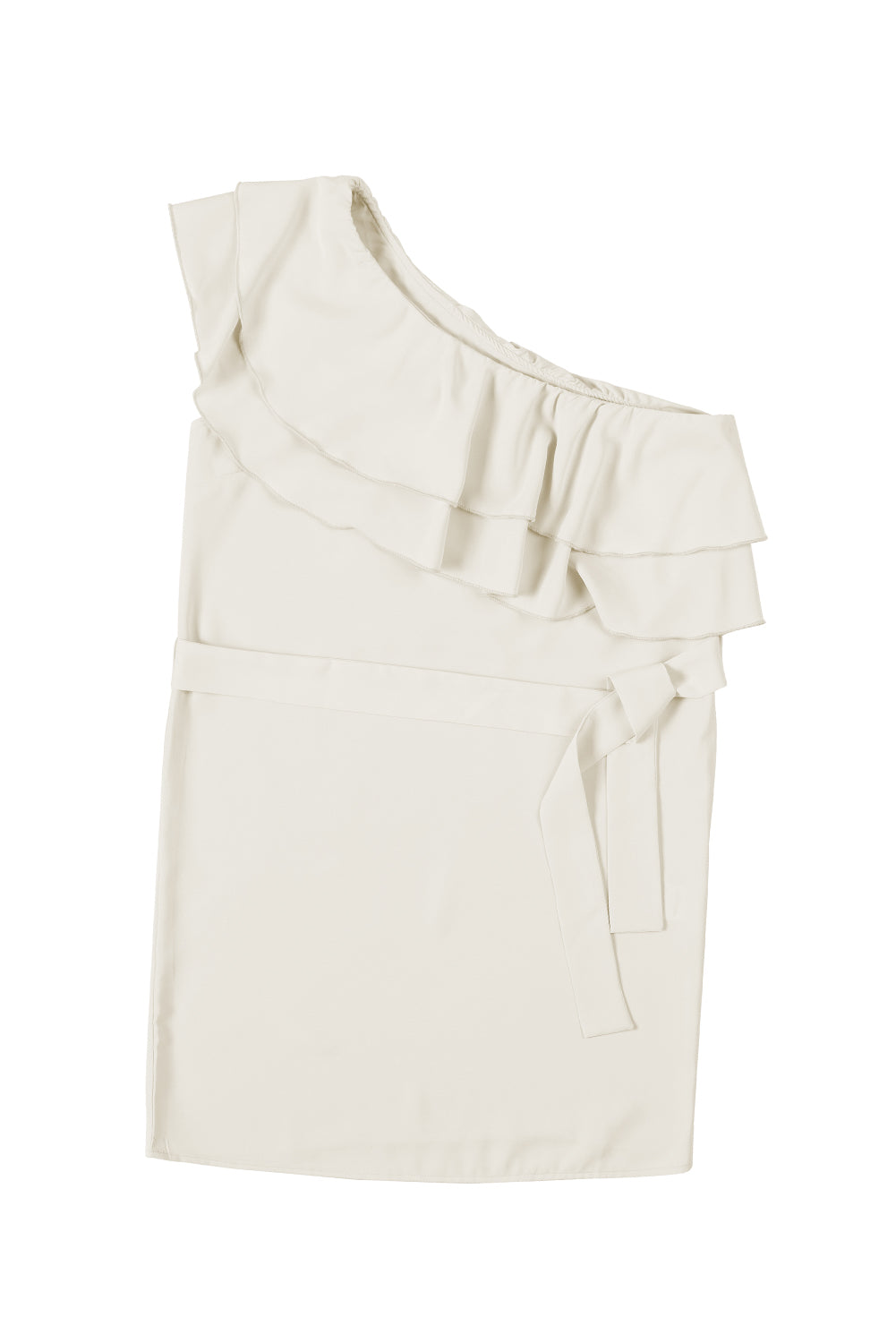 Apricot Womens One Shoulder Ruffles Summer Mini Dress LC2211338-18