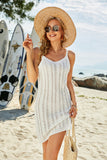 White White Sweater Dress Knit Summer Beach Mini Dress LC6110903-1