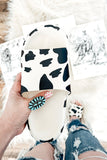 BH02664-1-37, BH02664-1-39, BH02664-1-41, BH02664-1-36, BH02664-1-38, BH02664-1-40, White Summer Cow Print Slides for Women Animal Sandals Open Toe Thick Sole Slippers
