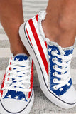 USA Flag Print Sneakers for Women Tennis Shoes Casual Shoe