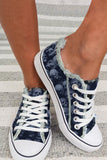 Sneakers for Women Skull Printed Lace-up Canvas Shoes