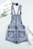 Sky Blue Women’s Casual Denim Bib Overalls Shorts Rompers Playsuit LC782014-4