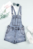 Sky Blue Women’s Casual Denim Bib Overalls Shorts Rompers Playsuit LC782014-4