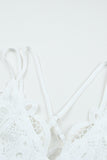 White White Maxi Dress Lace Crisscross Backless Cocktail Party Maxi Long Dress LC619278-1