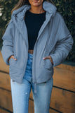 LC856045-104-S, LC856045-104-M, LC856045-104-L, LC856045-104-XL, LC856045-104-2XL, Sky Blue Winter Coats for Women Outdoor Zipper Hooded Coat Outwear with Pockets