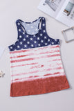 Red American Flag Star Racerback Tank Patriotic Sleeveless Shirt LC2565983-3