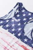 Red American Flag Star Racerback Tank Patriotic Sleeveless Shirt LC2565983-3