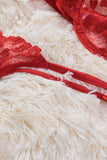 LC35395-3-S, LC35395-3-M, LC35395-3-L, Red Valentine Day 2 Piece Sexy Heart Bowknot Push Up Lingerie Set Bralette Bra and Panty