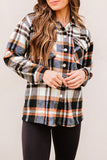 LC255462-5-S, LC255462-5-M, LC255462-5-L, LC255462-5-XL, LC255462-5-2XL, Blue Geometric Plaid Print Pocketed Shirt