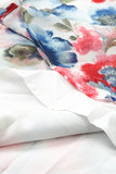 LC6111317-4-S, LC6111317-4-M, LC6111317-4-L, LC6111317-4-XL, Sky Blue Vintage Floral Print Drawstring Flowy Dress